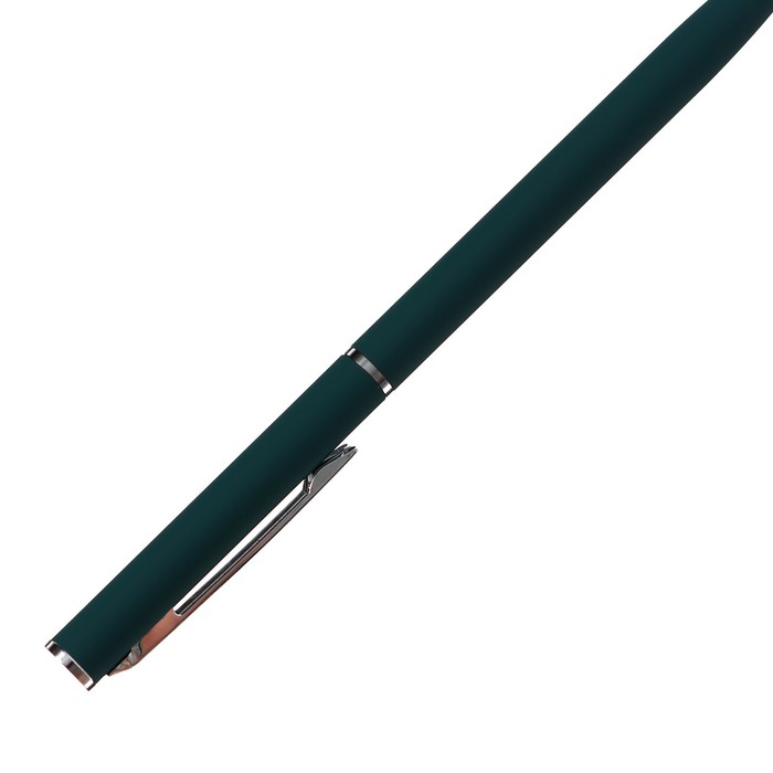 Ручка шариковая поворотная, 0.7 мм, BrunoVisconti PALERMO, стержень синий, металлический корпус Soft Touch зелёный, в футляре