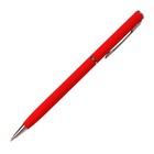 Ручка шариковая поворотная, 0.7 мм, BrunoVisconti PALERMO, стержень синий, металлический корпус Soft Touch красный, в футляре - Фото 2