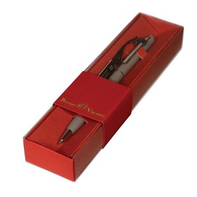 Ручка шариковая поворотная, 0.7 мм, BrunoVisconti PALERMO, стержень синий, металлический корпус Soft Touch серый, в красном футляре