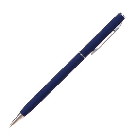 Ручка шариковая поворотная, 0.7 мм, BrunoVisconti PALERMO, стержень синий, металлический корпус Soft Touch тёмно-синий, в футляре