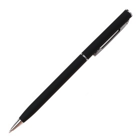 Ручка шариковая поворотная, 0.7 мм, BrunoVisconti PALERMO, стержень синий, металлический корпус Soft Touch чёрный, в футляре