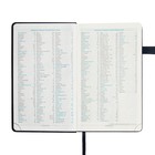 Ежедневник недатированный А5, 136 листов PREMIER, твёрдая обложка, искусственная кожа, ляссе, магнитный хлястик, бежевый блок 70 г/м2, тёмно-синий - фото 23034774