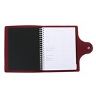 Ежедневник недатированный А5, 136 листов на гребне TORINO, обложка искусственная кожа, хлястик на кнопке, блок 70 г/м2, бордовый - фото 23169352