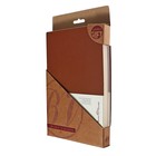 Ежедневник недатированный А5, 160 листов MEGAPOLIS VELVET, твёрдая обложка, искусственная кожа, ляссе, на резинке, с карманом для бумаг, бежевый блок 70 г/м2, светло-коричневый 10066511 - фото 16300993