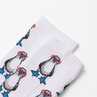 Носки "Модный пингвин", цвет белый, размер 23-27 (38-41) - Фото 2