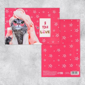 Интерактивная открытка «С Днём рождения», кошка, 12 x 18 см