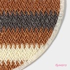 Салфетки сервировочные на стол Доляна Vincula, d=38 см, коричневая - Фото 2