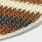 Салфетки сервировочные на стол Доляна Vincula, d=38 см, коричневая - Фото 5