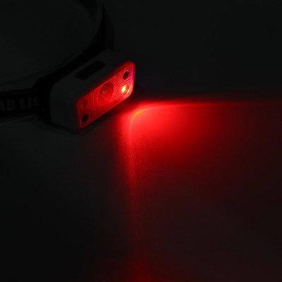 Фонарь налобный аккумуляторный, 180 Лм, 1200 мАч, XPG, 2835 LED, 5 режимов, датчик движения
