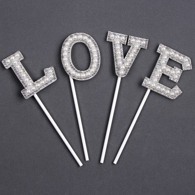 Топпер для торта LOVE, белый