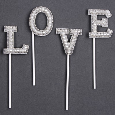 Топпер для торта LOVE, белый