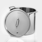 Котёл Катунь «Общепит», 25 л, d=35 см, с крышкой, капсульное дно, индукция, нержавеющая сталь, хромированная - Фото 3