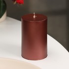 Свеча-цилиндр гладкая, 5х7,5 см, винная, металлик, 6 ч 9889604 - фото 13888649