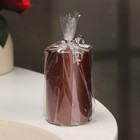 Свеча-цилиндр гладкая, 5х7,5 см, винная, металлик, 6 ч 9889604 - фото 13888650