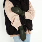 Варежки женские, безразмерные, с утеплителем, цвет хаки - фото 23269416