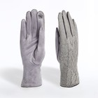 Перчатки женские, безразмерные, с утеплителем, цвет светло-серый - фото 1989264