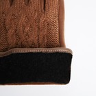 Перчатки женские, безразмерные, с утеплителем, цвет бежевый - Фото 3