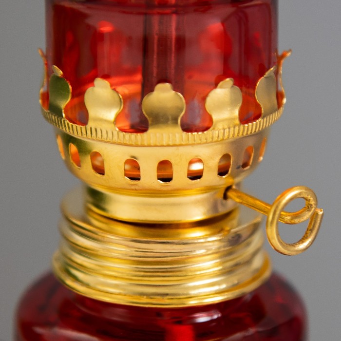 Керосиновая лампа красный 8х6х20 см RISALUX - фото 1885811167