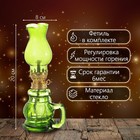 Керосиновая лампа зеленый с ручкой 8×6×20 см - Фото 2
