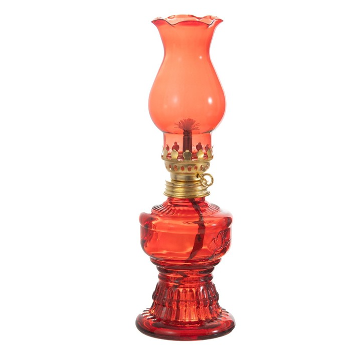 Керосиновая лампа красный 6х6х20 см RISALUX - фото 1885811182