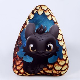 Подушка яйцо «Дракон», чёрно-золотой