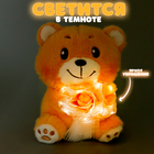 Мягкая игрушка «Медведь с букетом», 25 см, с гирляндой - Фото 2