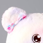 Мягкая игрушка «Медвежонок» с бусинками, 30 см, розовый - Фото 5