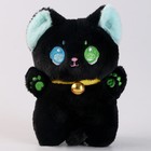 Мягкая игрушка «Котик», 12 см, цвет чёрный - фото 71310413