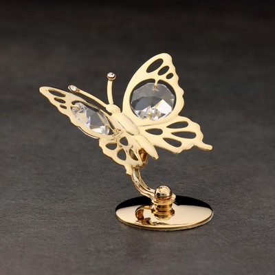 Сувенир "Бабочка", на подставке, с хрусталиками