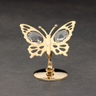 Сувенир "Бабочка", на подставке, с хрусталиками - Фото 2