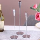 Набор из 3 подсвечников, металл, D=5 см H=36,5/31/26 см - фото 23156088