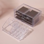 Бокс для хранения, 20 секций, 4 выдвижных ящика, 23.5×14.5×19 см, прозрачный - Фото 4