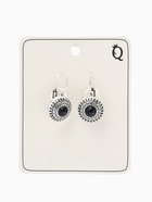 Серьги под натуральный камень «Этника» круг в узорах, цвет чёрный в чернёном серебре - Фото 3