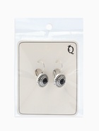 Серьги под натуральный камень «Этника» круг в узорах, цвет чёрный в чернёном серебре - Фото 6