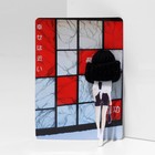 Брошь «Девочка» в шапке», цветная в серебре - Фото 2