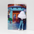 Брошь «Девочка» в джинсах, цветная в серебре - Фото 1