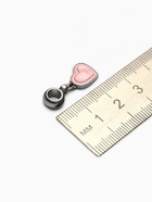 Шарм подвеска «Сердечко», розовый в серебре - Фото 2