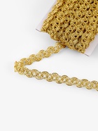 Тесьма декоративная, 10 мм, 10 ± 1 м, цвет золотой - Фото 4