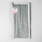 Тесьма декоративная «Косичка», 7 мм, 10±1 м, цвет серебряный, белый - Фото 3