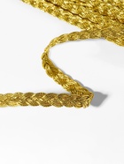 Тесьма декоративная «Косичка», 8 мм, 10 ± 1 м, цвет золотой - Фото 2