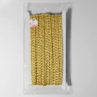 Тесьма декоративная «Косичка», 8 мм, 10 ± 1 м, цвет золотой - Фото 3