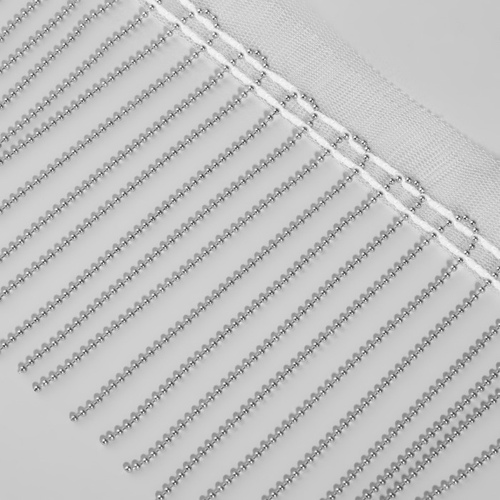 Тесьма металлизированная «Бахрома», 10 см, 4,5 ± 0,5 м, цвет белый