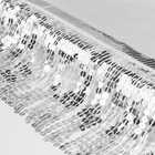 Тесьма с пайетками «Бахрома», d = 6 мм, 15 см, 4,5 ± 0,5 м, цвет серебряный - фото 9611423