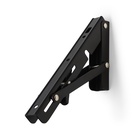 Кронштейн складной для столов и полок ТУНДРА, 2 шт., длина 200 мм, сталь черный - Фото 3