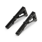 Кронштейн складной для столов и полок ТУНДРА, 2 шт., длина 200 мм, сталь черный - Фото 4