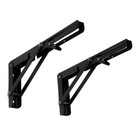 Кронштейн складной для столов и полок ТУНДРА, 2 шт., длина 250 мм, сталь черный - Фото 7