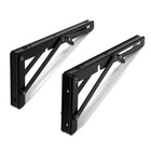 Кронштейн складной для столов и полок ТУНДРА, 2 шт., длина 250 мм, сталь черный - Фото 8