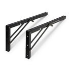 Кронштейн складной для столов и полок ТУНДРА, 2 шт., длина 450 мм, сталь черный - Фото 4