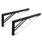 Кронштейн складной для столов и полок ТУНДРА, 2 шт., длина 500 мм, сталь черный - Фото 8