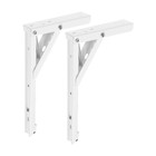 Кронштейн складной для столов и полок ТУНДРА, F001 , 2 шт., длина 200 мм., сталь, цвет белый   97039 - фото 11341339